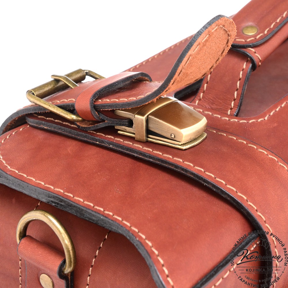 Кожаный портфель-кофр  "Универсал"  (коньяк)